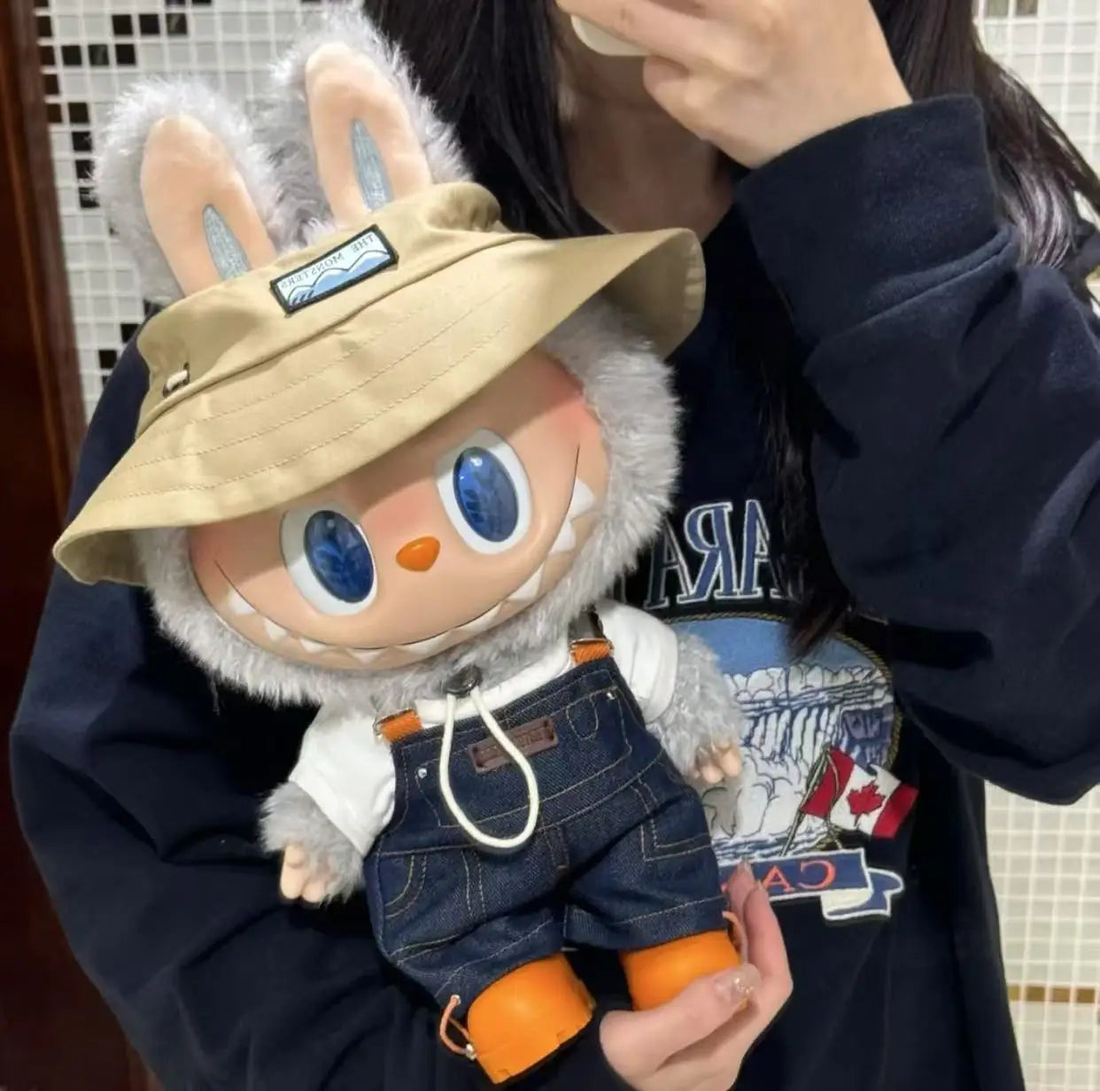Cute Bunny King Doll Figure – Handmade Vinyl Toy Gift for Collectors and Kids