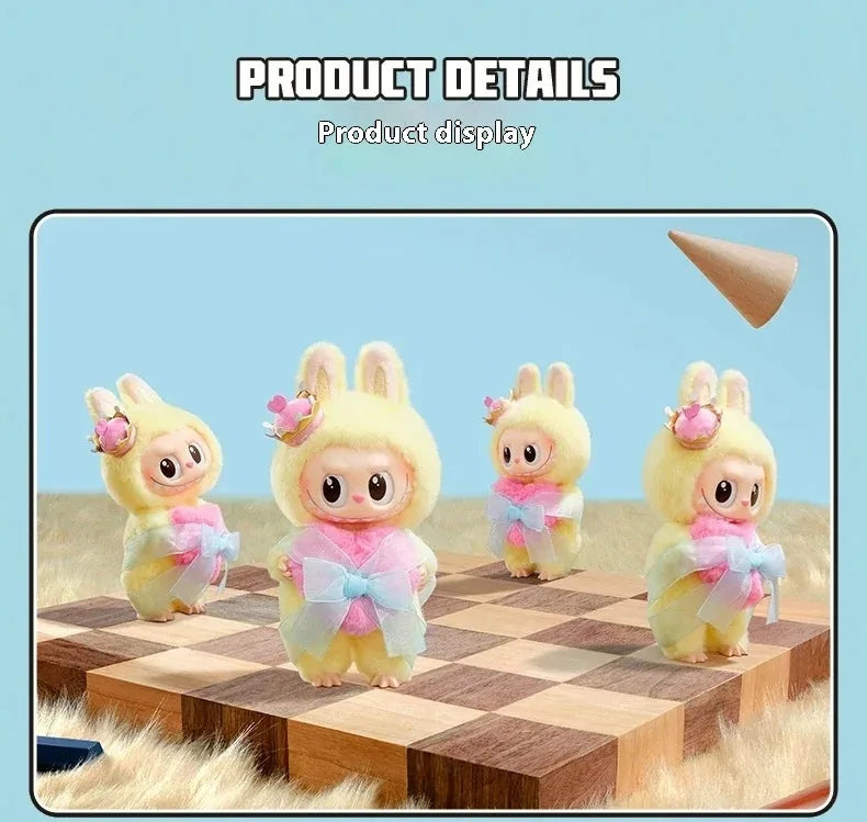 Cute Bunny King Doll Figure – Handmade Vinyl Toy Gift for Collectors and Kids