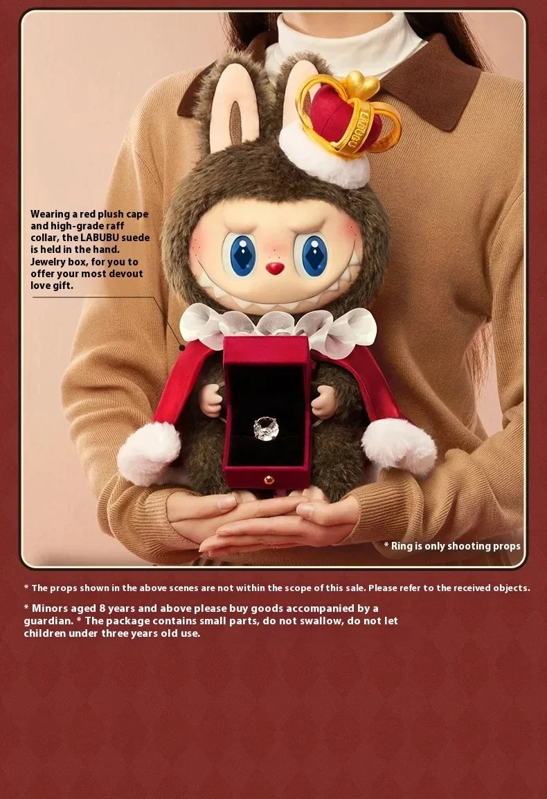 Cute Bunny King Doll Figure – Handmade Vinyl Toy Gift for Collectors and Kids