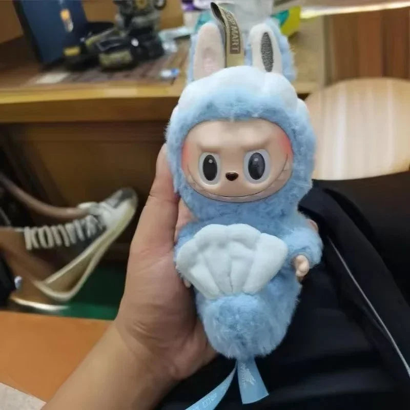Blue Fairy Macaron Mermaid Heartbeat Bubble Plush Vinyl Face Flesh Doll Plush Pendant Keychain Cute Doll Toy Kids Gifts
