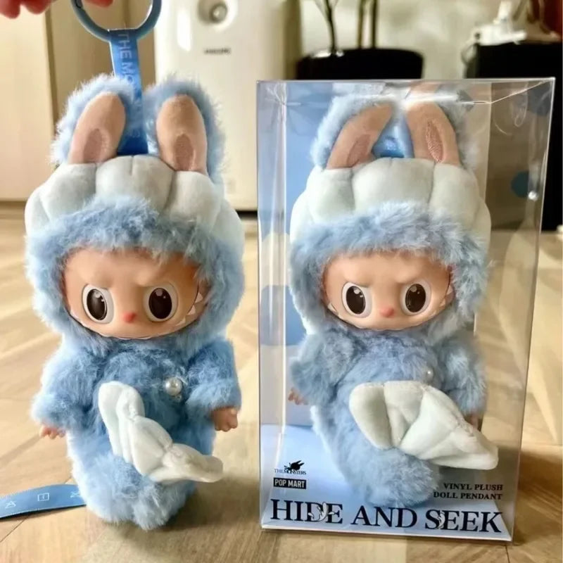 Blue Fairy Macaron Mermaid Heartbeat Bubble Plush Vinyl Face Flesh Doll Plush Pendant Keychain Cute Doll Toy Kids Gifts