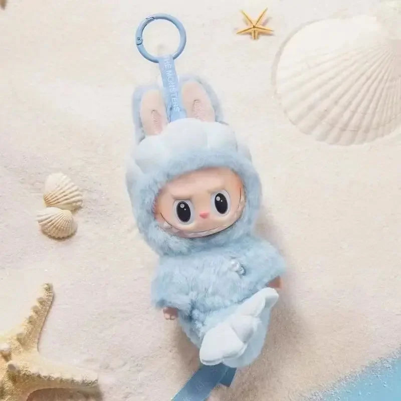 Blue Fairy Macaron Mermaid Heartbeat Bubble Plush Vinyl Face Flesh Doll Plush Pendant Keychain Cute Doll Toy Kids Gifts
