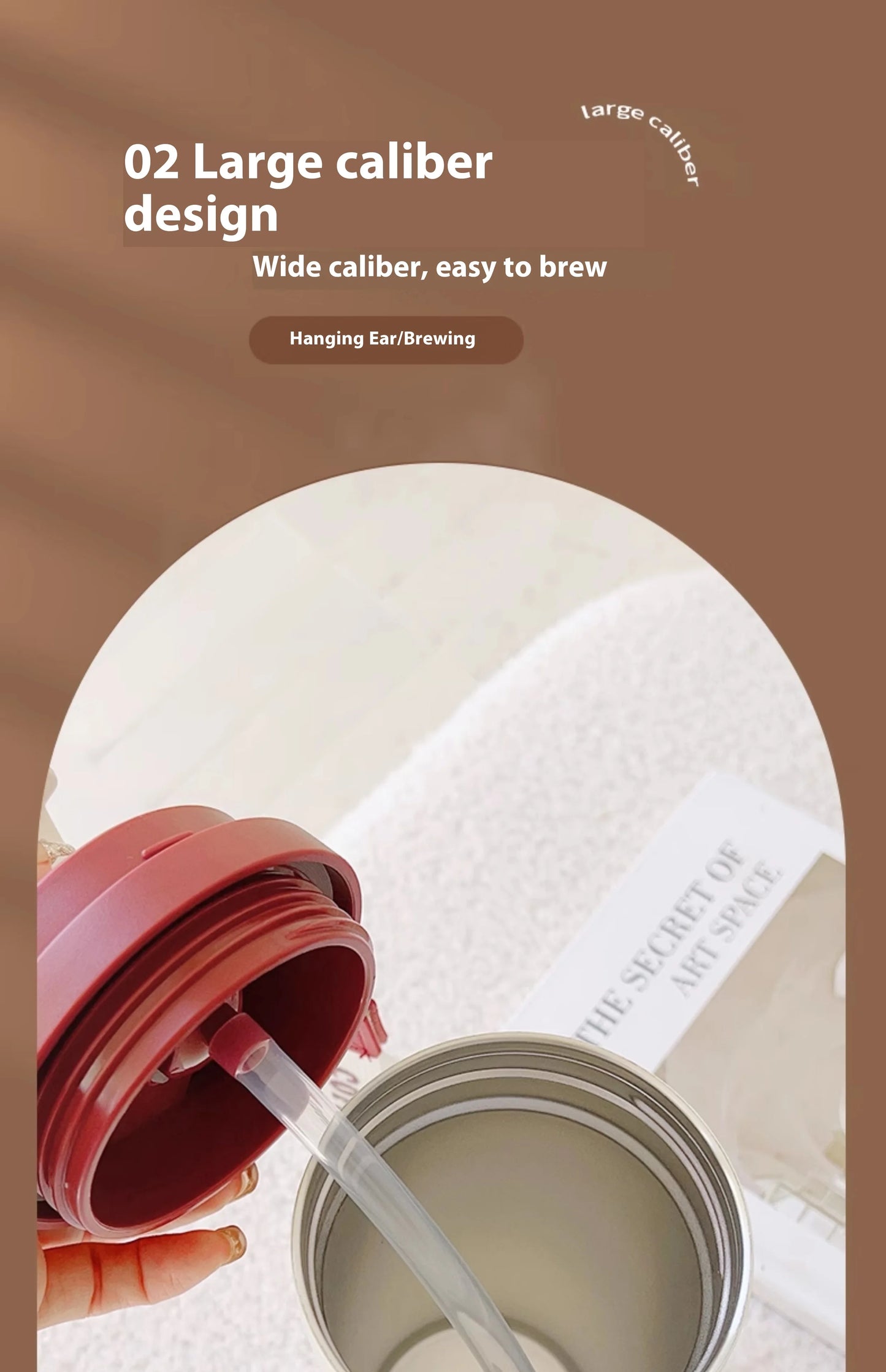 Stainless Steel 530ml Thermos Mug – Leakproof Cute Takeaway Coffee Cup Gift