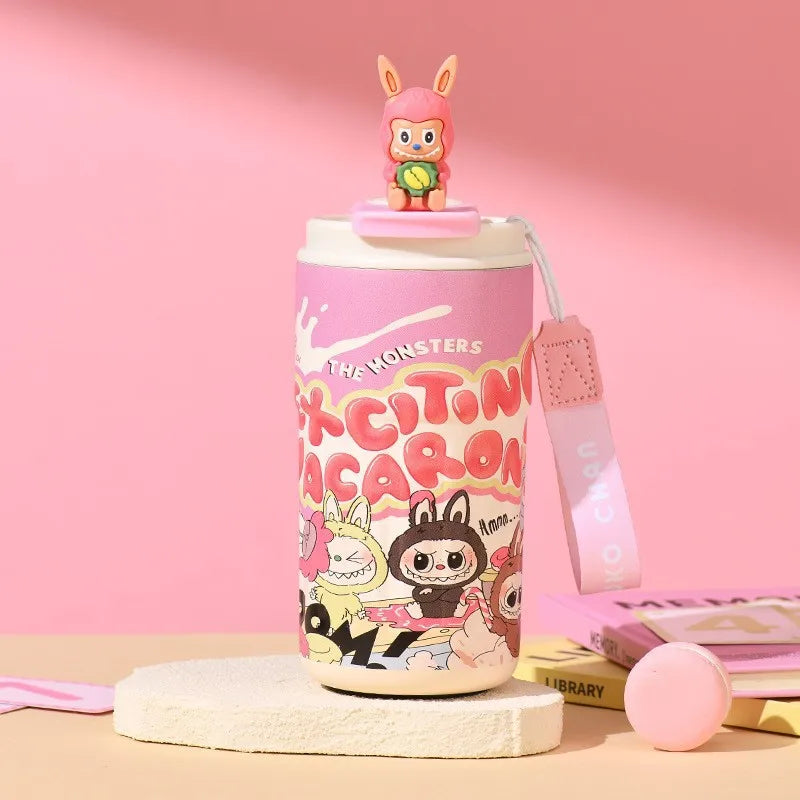 PopMart Labubu Designer Toy – Cute Blind Box Collectible Mini Figure Stainless Steel Mug
