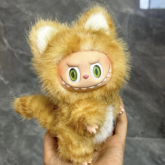 For Labubu 17cm Cute Cat Doll Clothes Plush Hairy Hamidie V1 Series Standing Figure Pendant Accessory Doll Accessories
