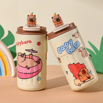 PopMart Labubu Designer Toy – Cute Blind Box Collectible Mini Figure Stainless Steel Mug