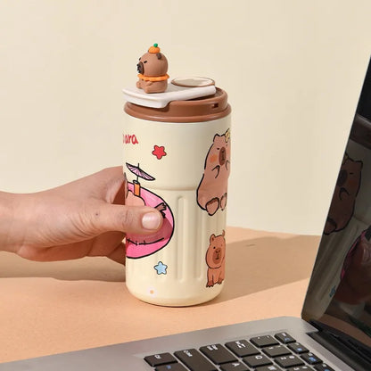 PopMart Labubu Designer Toy – Cute Blind Box Collectible Mini Figure Stainless Steel Mug