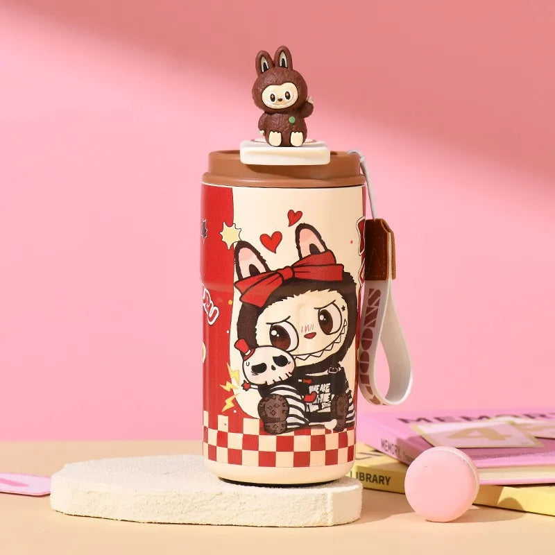 PopMart Labubu Designer Toy – Cute Blind Box Collectible Mini Figure Stainless Steel Mug