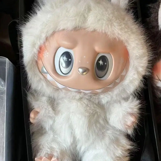 38cm New Monster Labubu Blind Box Model Big Leader Big Angel Series Vinyl Faced Doll Living Room Ornament  Festival Gifs