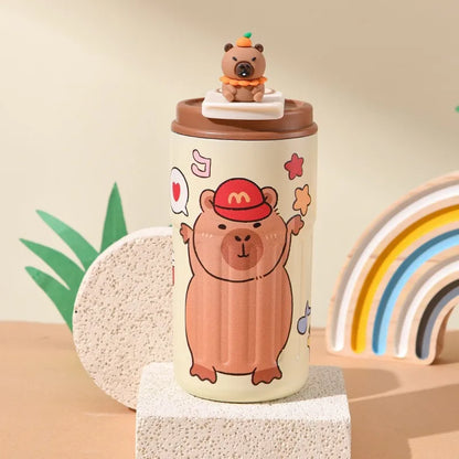 PopMart Labubu Designer Toy – Cute Blind Box Collectible Mini Figure Stainless Steel Mug