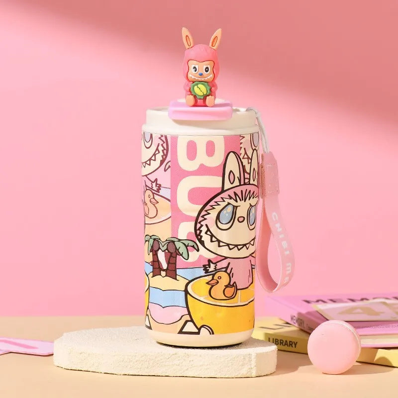 PopMart Labubu Designer Toy – Cute Blind Box Collectible Mini Figure Stainless Steel Mug