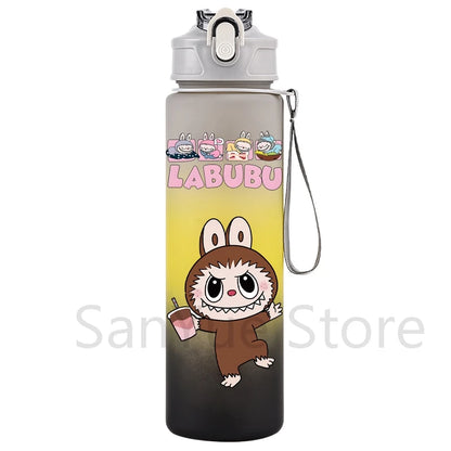 Labubu PopMart 750ml Cartoon Water Bottle – Kids Outdoor Drinking Cup