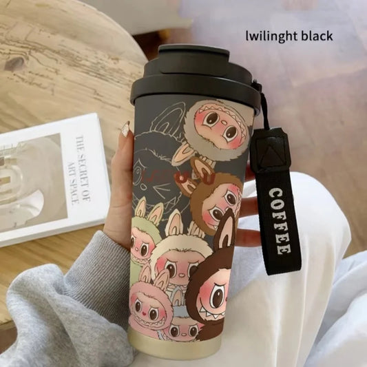 Stainless Steel 530ml Thermos Mug – Leakproof Cute Takeaway Coffee Cup Gift