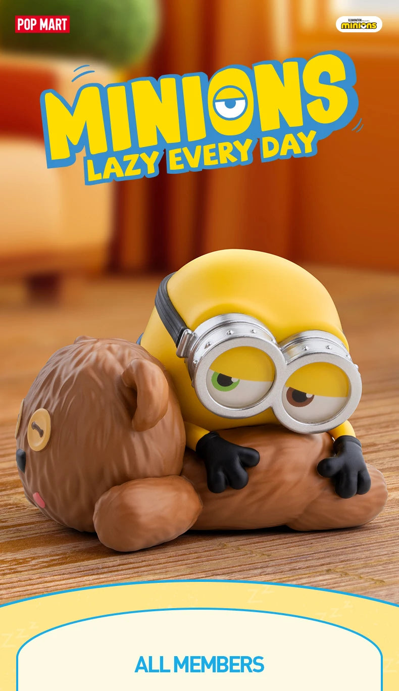POP MART Minions Lazy Every Day Series Figures 1PC/12PCS Blind Box POPMART