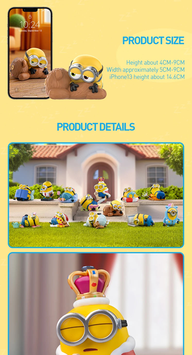 POP MART Minions Lazy Every Day Series Figures 1PC/12PCS Blind Box POPMART