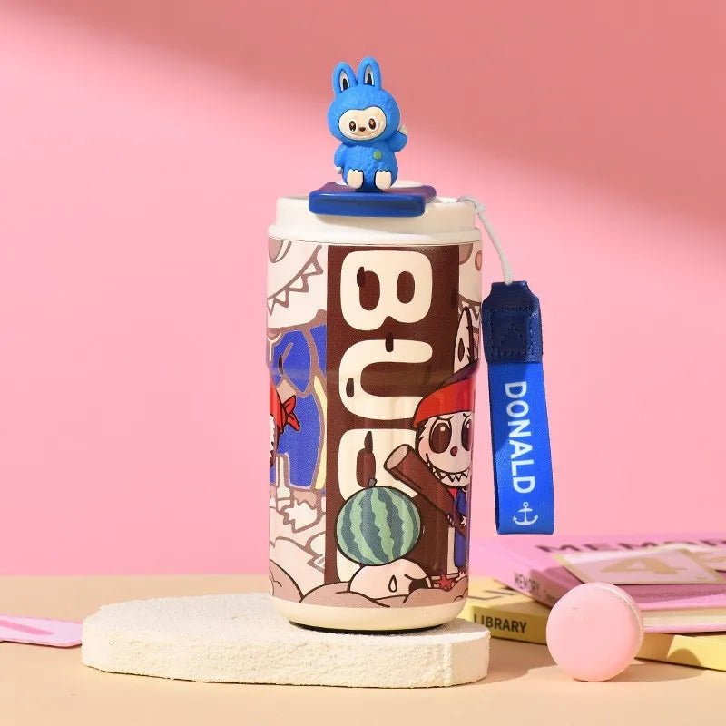 PopMart Labubu Designer Toy – Cute Blind Box Collectible Mini Figure Stainless Steel Mug
